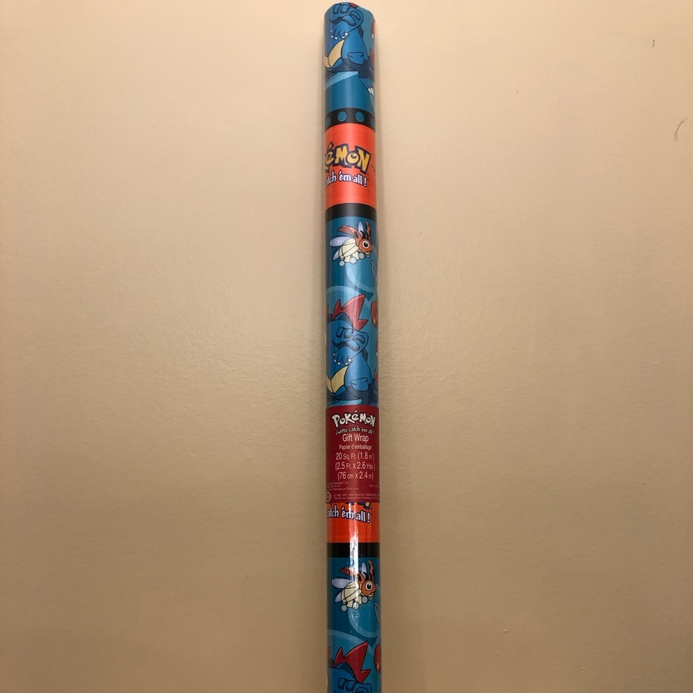 Vintage 1998 Pokémon Wrapping Paper 20 Sq Ft